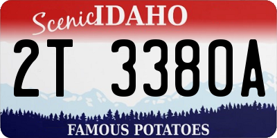 ID license plate 2T3380A