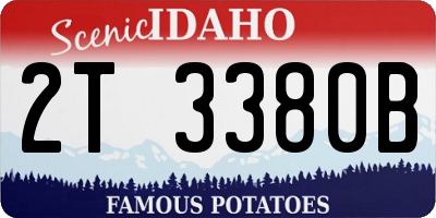 ID license plate 2T3380B