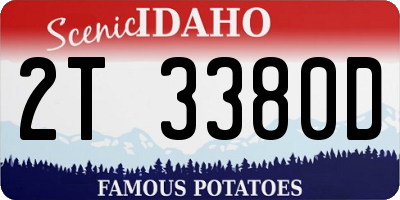 ID license plate 2T3380D