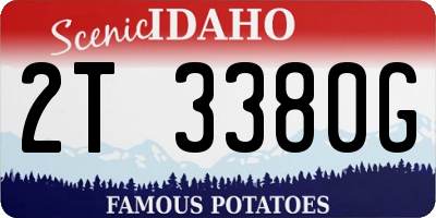 ID license plate 2T3380G