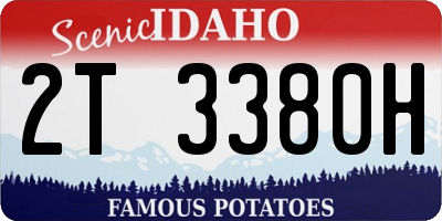 ID license plate 2T3380H