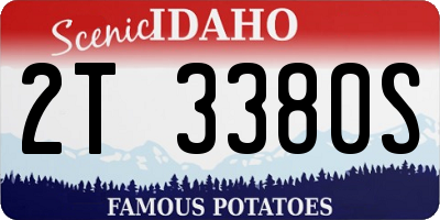 ID license plate 2T3380S