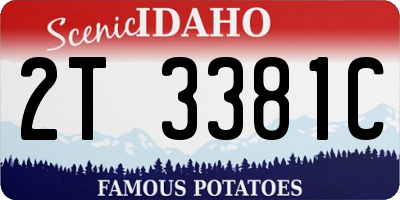 ID license plate 2T3381C