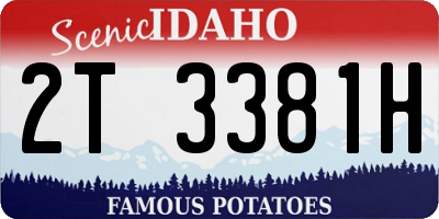 ID license plate 2T3381H
