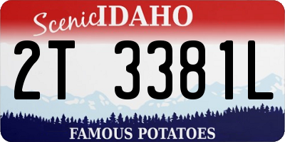 ID license plate 2T3381L