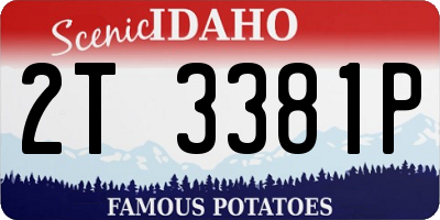 ID license plate 2T3381P