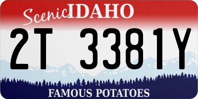 ID license plate 2T3381Y