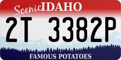 ID license plate 2T3382P
