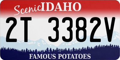 ID license plate 2T3382V