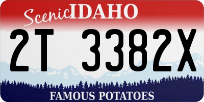 ID license plate 2T3382X