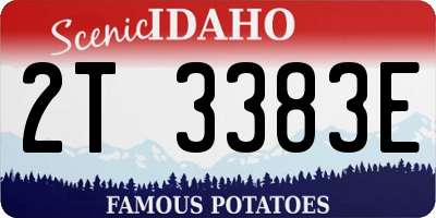 ID license plate 2T3383E