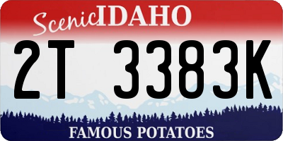 ID license plate 2T3383K