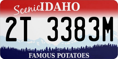 ID license plate 2T3383M
