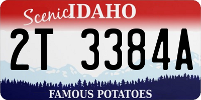 ID license plate 2T3384A