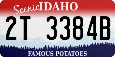 ID license plate 2T3384B