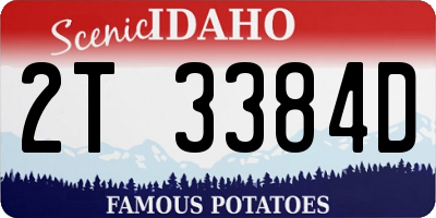 ID license plate 2T3384D