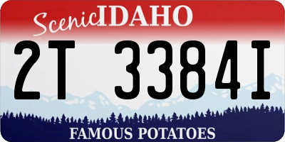 ID license plate 2T3384I