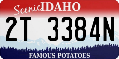 ID license plate 2T3384N