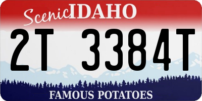 ID license plate 2T3384T