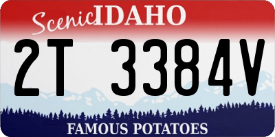 ID license plate 2T3384V
