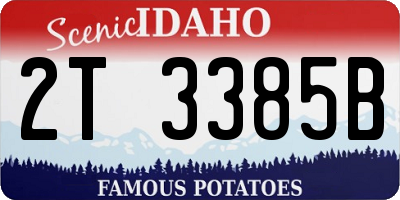 ID license plate 2T3385B