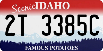ID license plate 2T3385C