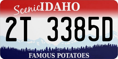 ID license plate 2T3385D