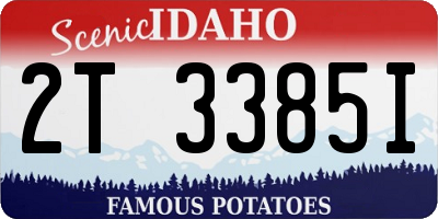 ID license plate 2T3385I