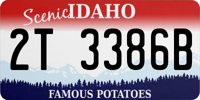 ID license plate 2T3386B