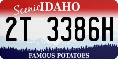 ID license plate 2T3386H