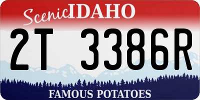 ID license plate 2T3386R