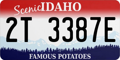 ID license plate 2T3387E