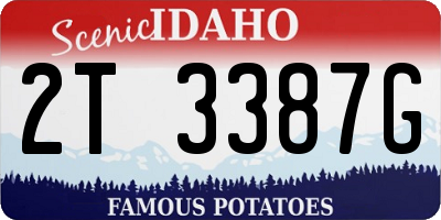 ID license plate 2T3387G