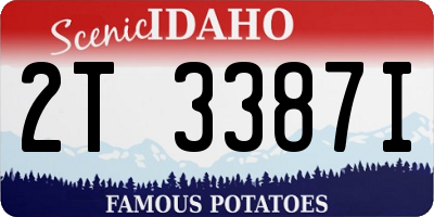 ID license plate 2T3387I