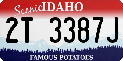 ID license plate 2T3387J