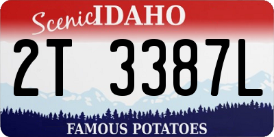 ID license plate 2T3387L