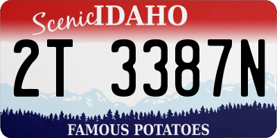 ID license plate 2T3387N