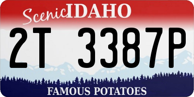 ID license plate 2T3387P