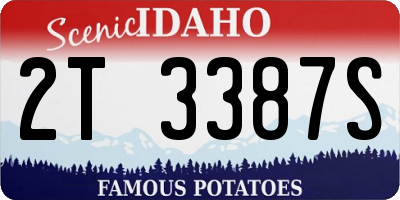 ID license plate 2T3387S