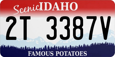ID license plate 2T3387V
