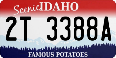 ID license plate 2T3388A