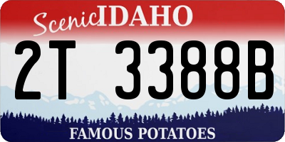 ID license plate 2T3388B