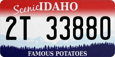 ID license plate 2T3388O