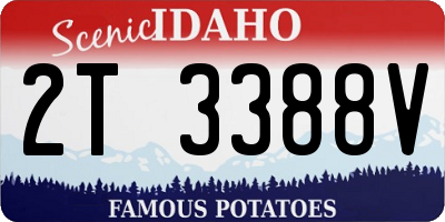 ID license plate 2T3388V