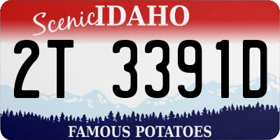 ID license plate 2T3391D
