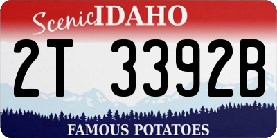 ID license plate 2T3392B