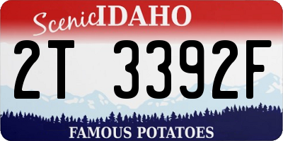 ID license plate 2T3392F