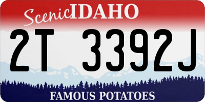 ID license plate 2T3392J