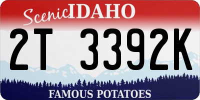ID license plate 2T3392K