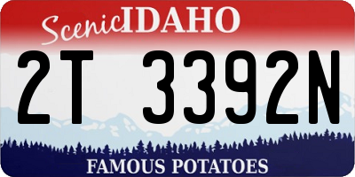 ID license plate 2T3392N